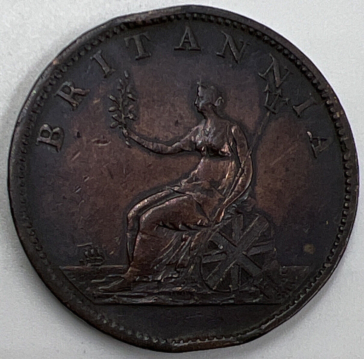 1807 Half-Penny George III | British Copper Coin | Fine Collectable Grade | a774