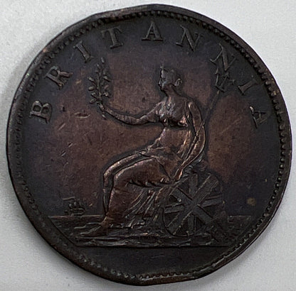 1807 Half-Penny George III | British Copper Coin | Fine Collectable Grade | a774