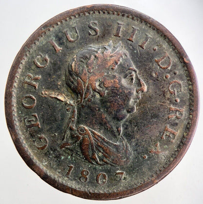 1807 George III 3rd One Penny Coin | Fine Collectable Grade