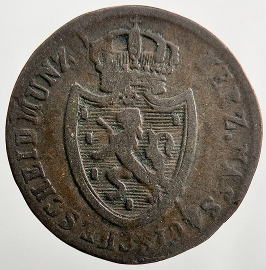 1813 Germany Nassau Half 1/2 Kreuzer Coin | Collectable Grade | a1488