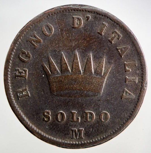 1811-M Italy 1 One Soldo Coin | Collectable Grade