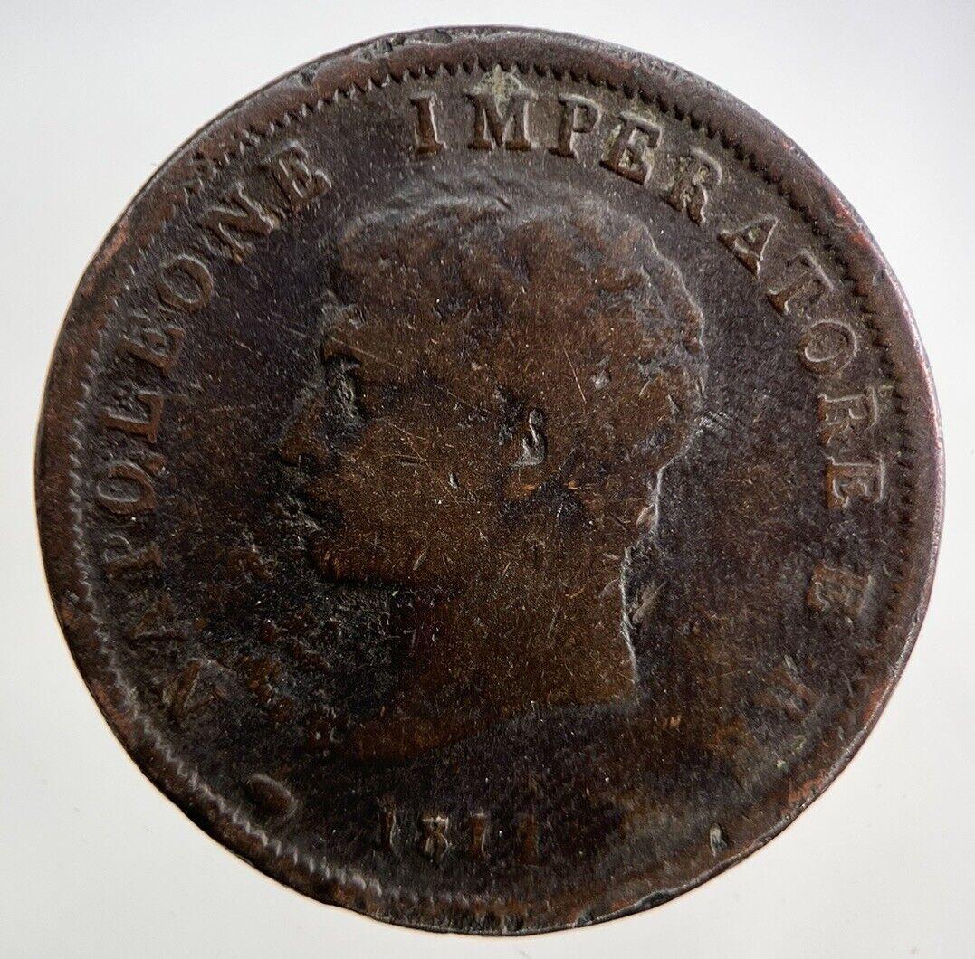 1811-M Italy 1 One Soldo Coin | Collectable Grade