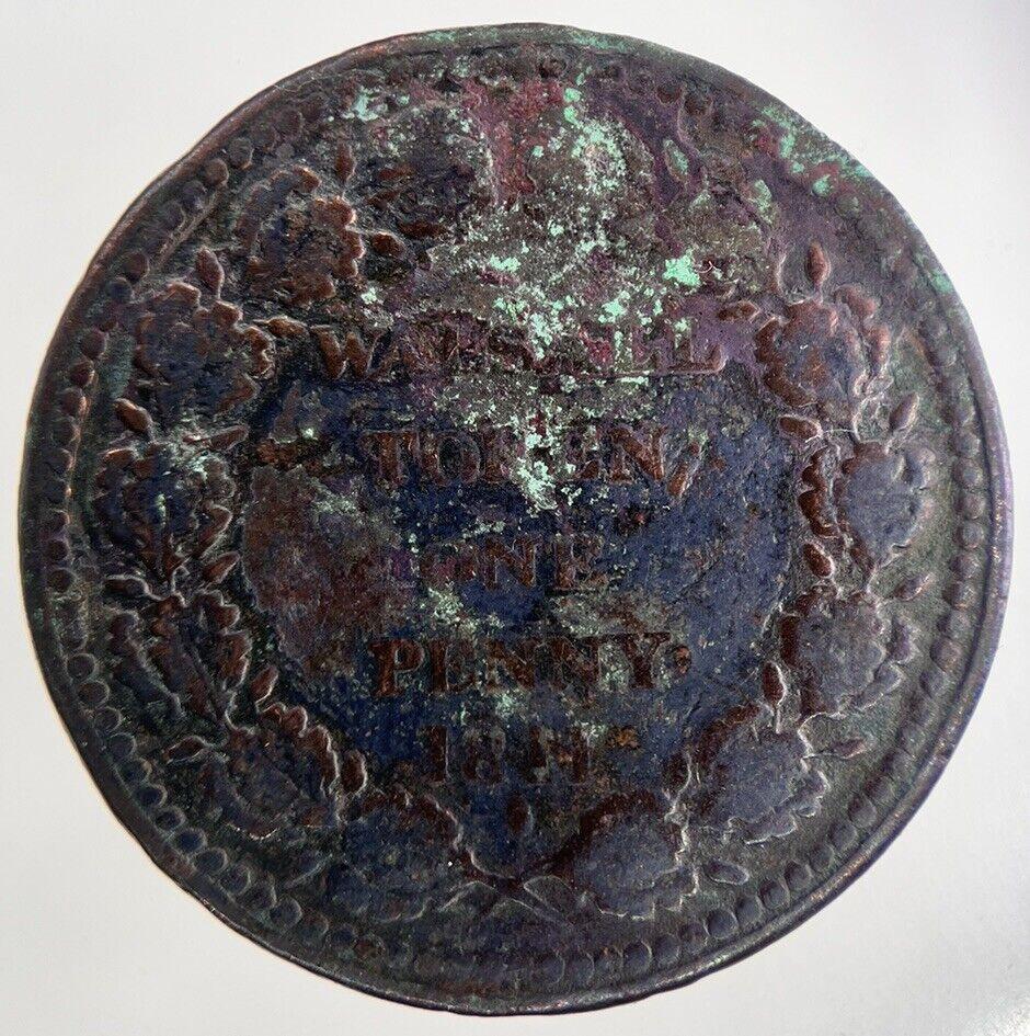 1811 Walsall Fletcher & Sharratt One Penny Token Coin | Collectable Grade