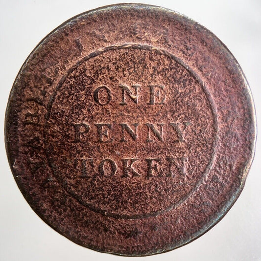 1812 Birmingham Conder Token One Penny | Collectable Grade | a6555