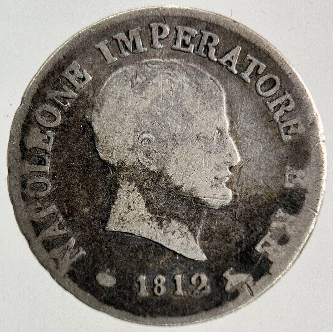 1812 Italy Napoleon Bonaparte 10 Soldi Silver Coin | Fine Collectable Grade