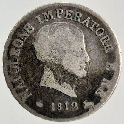 1812 Italy Napoleon Bonaparte 10 Soldi Silver Coin | Fine Collectable Grade