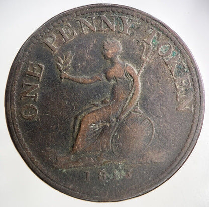 1813 Canada Wellington One Penny Token Coin | Collectable Grade