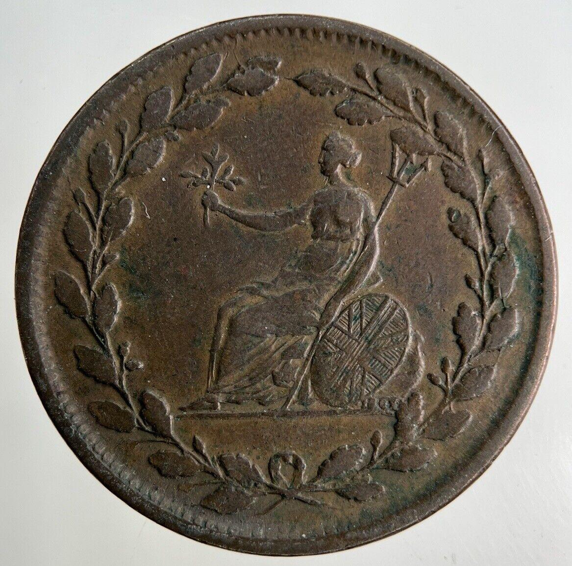 1813 British Lion Half-Penny Coin | Very High Grade