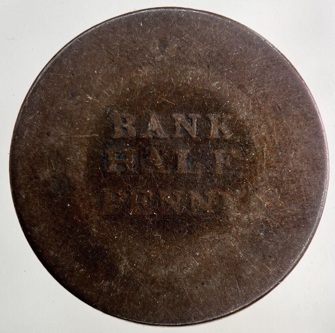 1811 Isle Of Man Bank Half-Penny Coin | Fair Grade