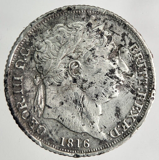 1816 George III 3rd Sixpence Silver Coin | Fine Collectable Grade
