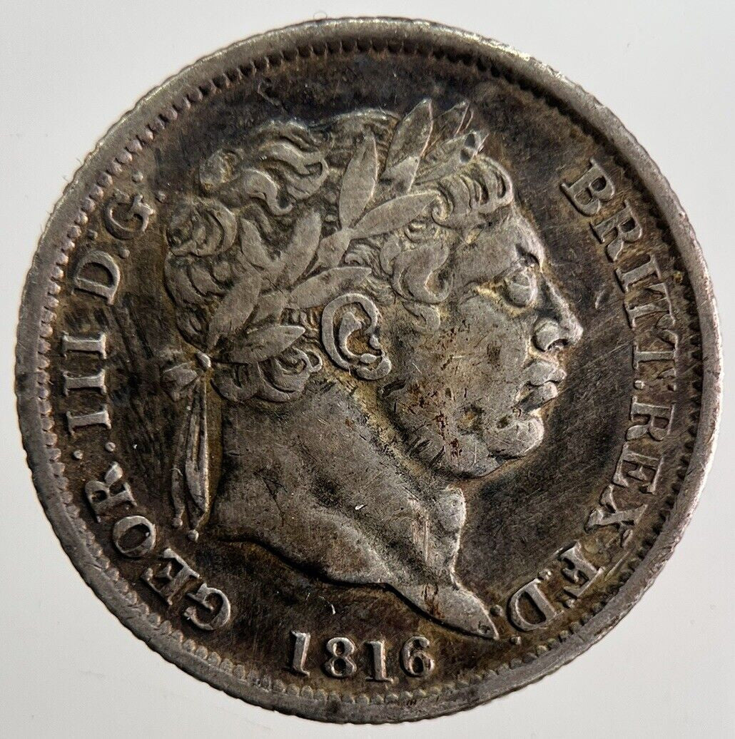 1816 George III Shilling Silver Coin | Fine Collectable Grade | a3755