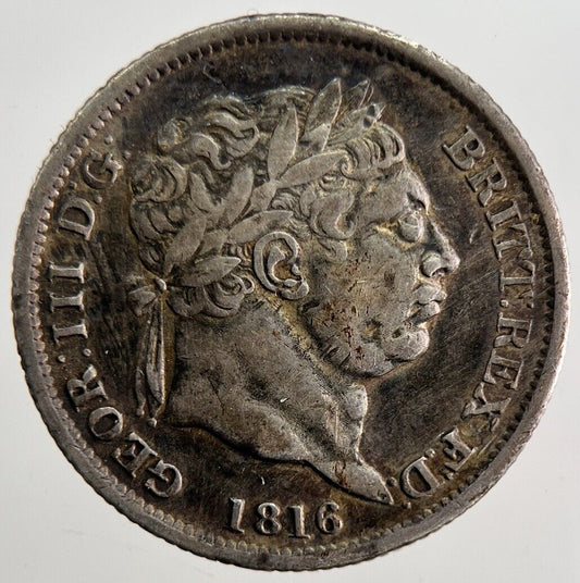 1816 George III Shilling Silver Coin | Fine Collectable Grade | a3755