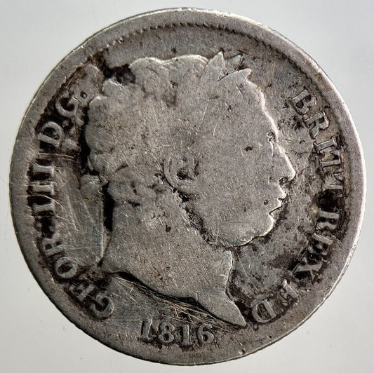 1816 George III Shilling Silver Coin | Fair Grade | a3162