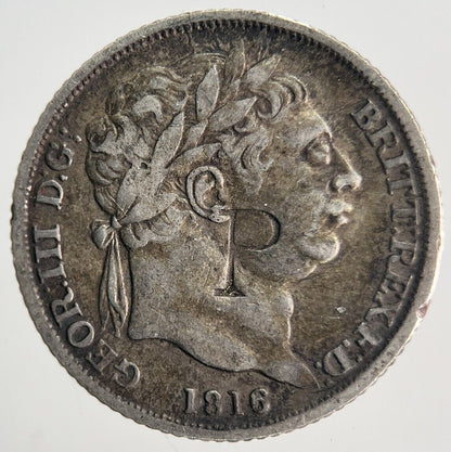 1816 George III Sixpence | British Silver Coin | Collectable Grade | a1347