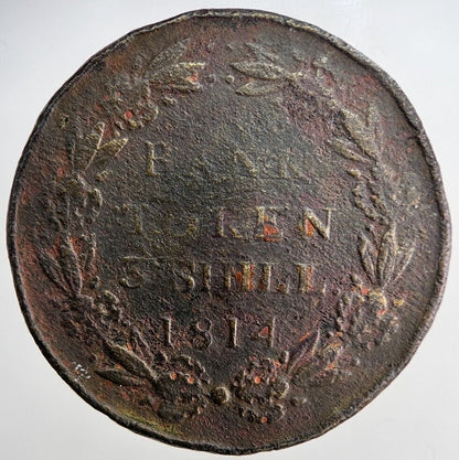 1814 George III 3 Shill Shillings Bank Token Coin | Collectable Grade | a6308