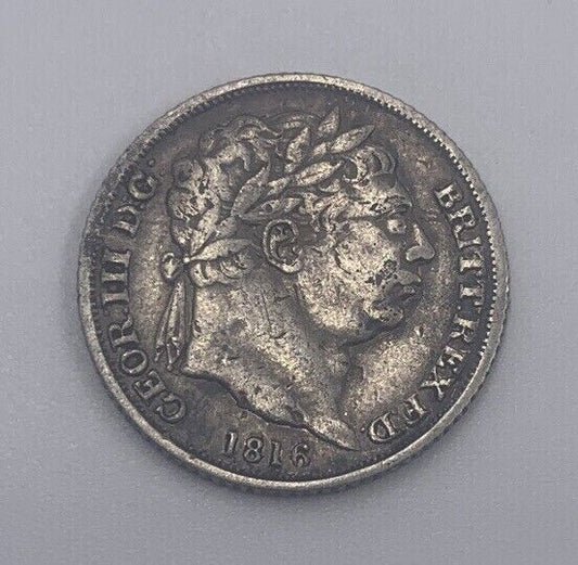 1816 George III Sixpence | British Silver Coin | Collectable Grade | a039