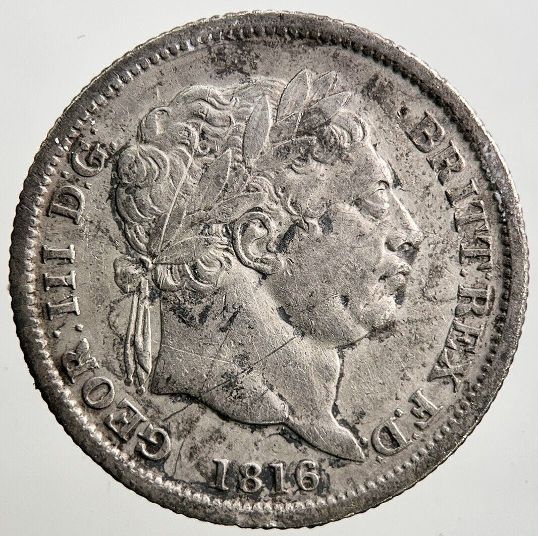 1816 George III Shilling Silver Coin | Fine Collectable Grade | a3425