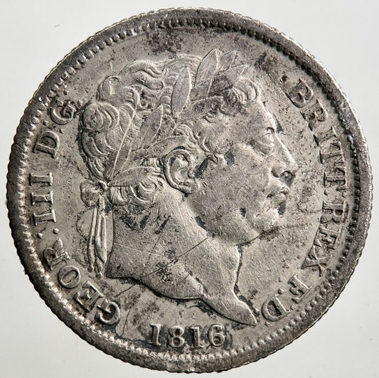 1816 George III Shilling Silver Coin | Fine Collectable Grade | a3425