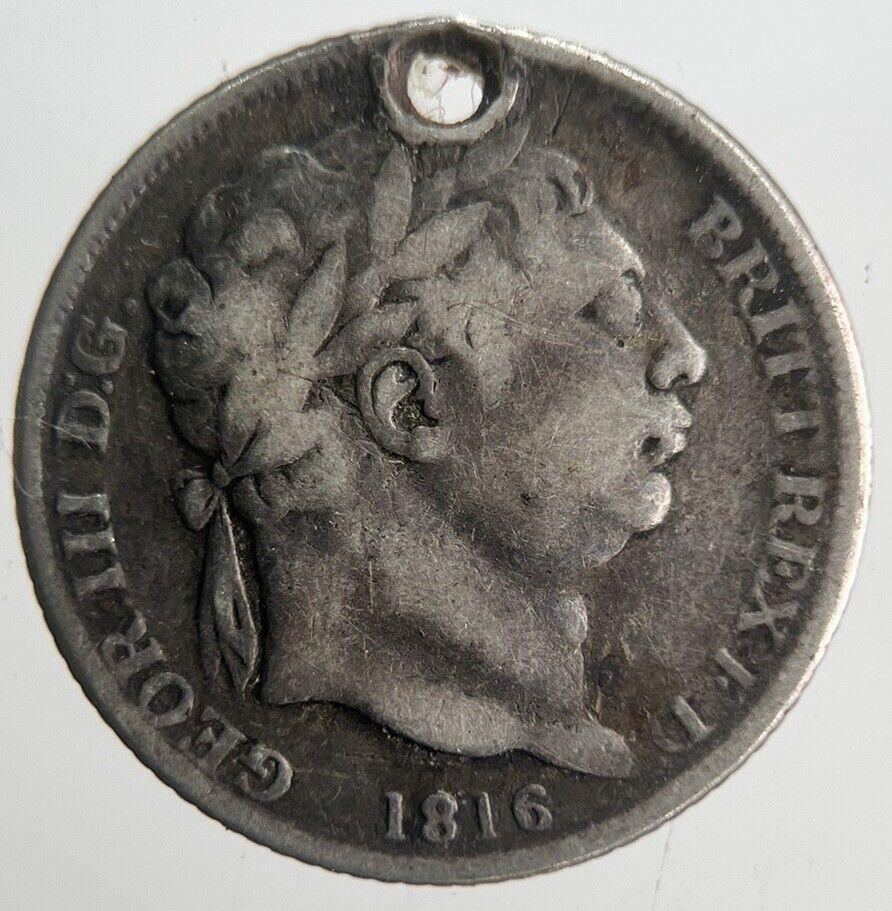 1816 George III Sixpence Silver Coin | Collectable Grade | a4539
