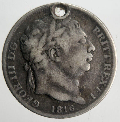 1816 George III Sixpence Silver Coin | Collectable Grade | a4539