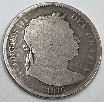 1816 George III Half-Crown | British Silver Coin | Fair Grade | a1499