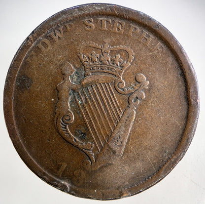 1816 Edward Stephens Irish Penny Token Coin | Fine Collectable Grade