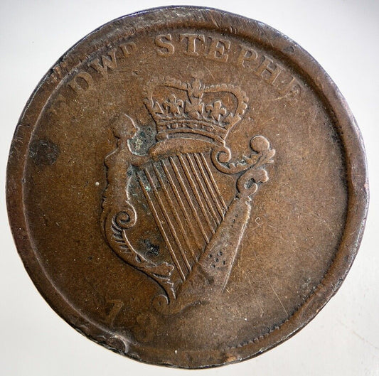 1816 Edward Stephens Irish Penny Token Coin | Fine Collectable Grade