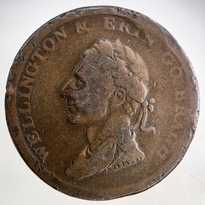 1816 Edward Stephens Irish Penny Token Coin | Fine Collectable Grade