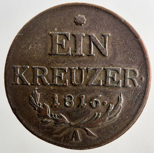 1816 Austria Ein 1 Kruzer Coin | Very High Grade