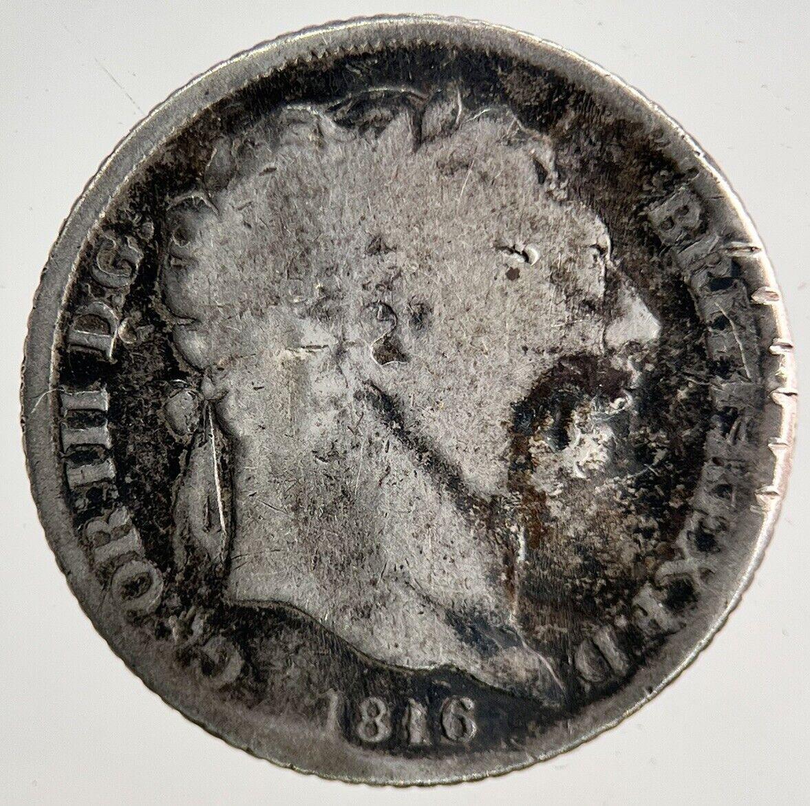1816 George III 3rd Sixpence Silver Coin | Collectable Grade
