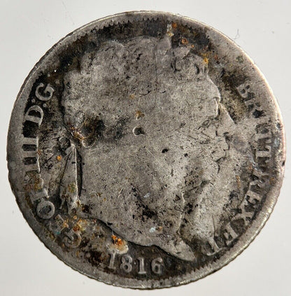 1816 George III 3rd Sixpence Silver Coin | Fair Grade