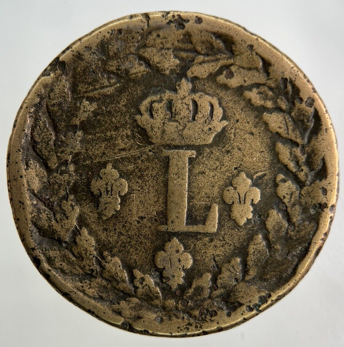 1815 France L 1 Un Decime Coin | Fine Collectable Grade
