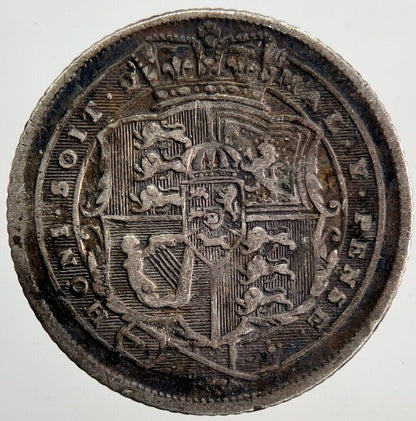 1816 George III 3rd Sixpence Silver Coin | Fine Collectable Grade