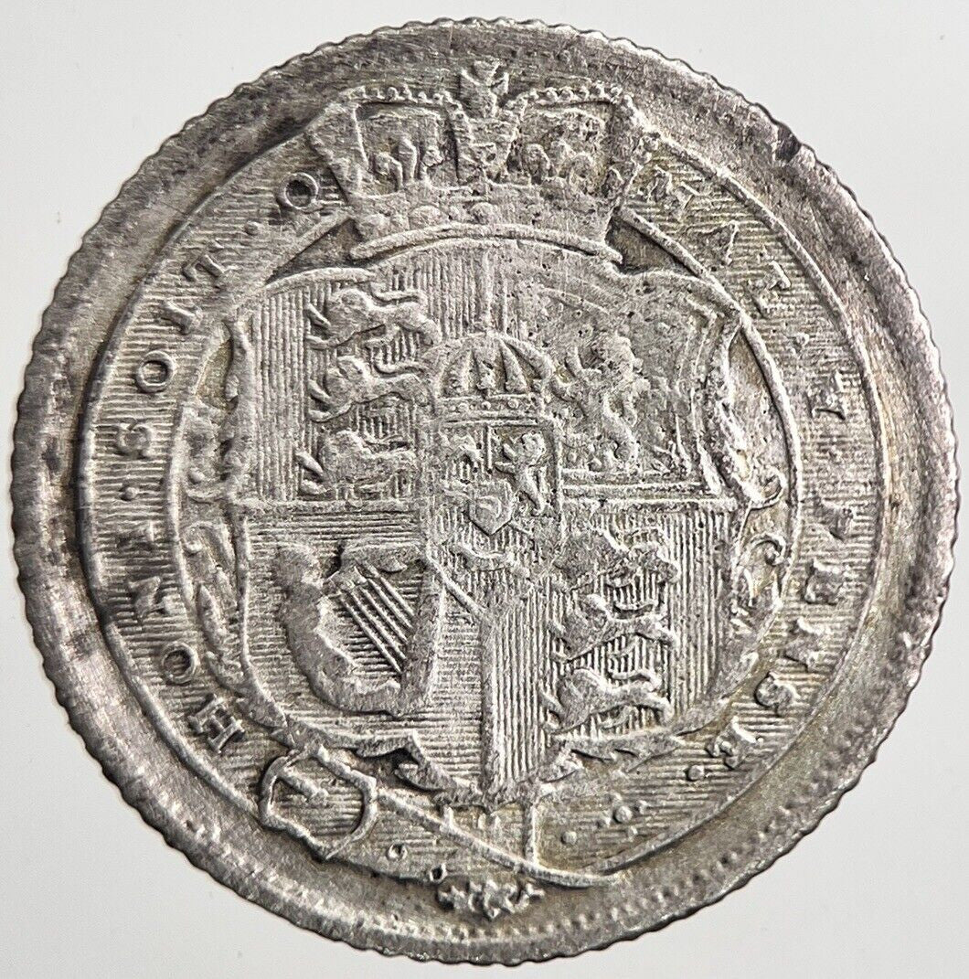 1816 George III 3rd Sixpence Silver Coin | Fine Collectable Grade | a5551