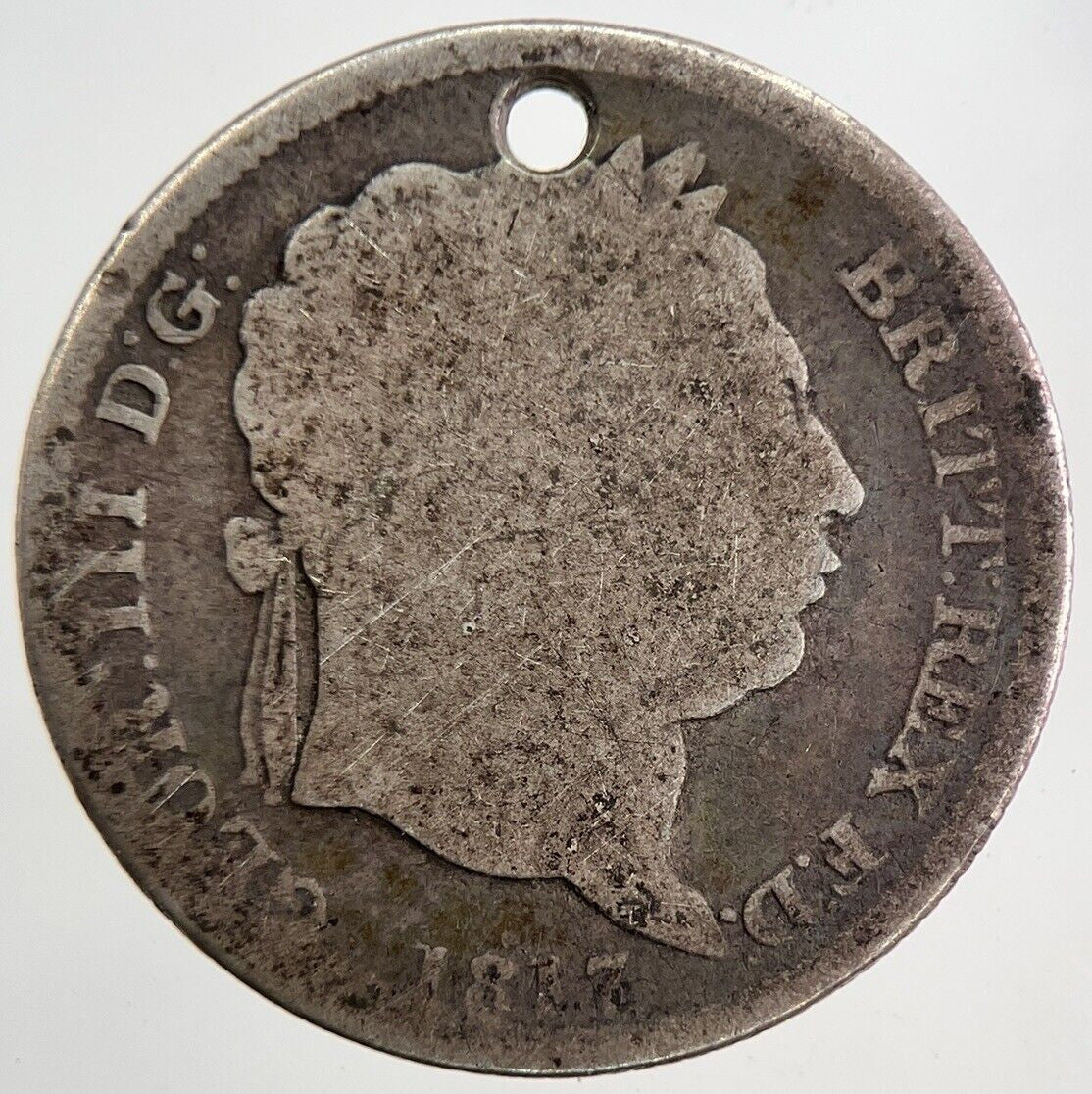 1817 George III 3rd Shilling Silver Coin | Fair Grade