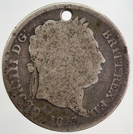 1817 George III 3rd Shilling Silver Coin | Fair Grade