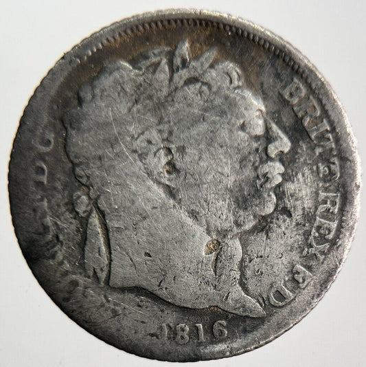 1816 George III Sixpence Silver Coin | Fair Grade | a4635