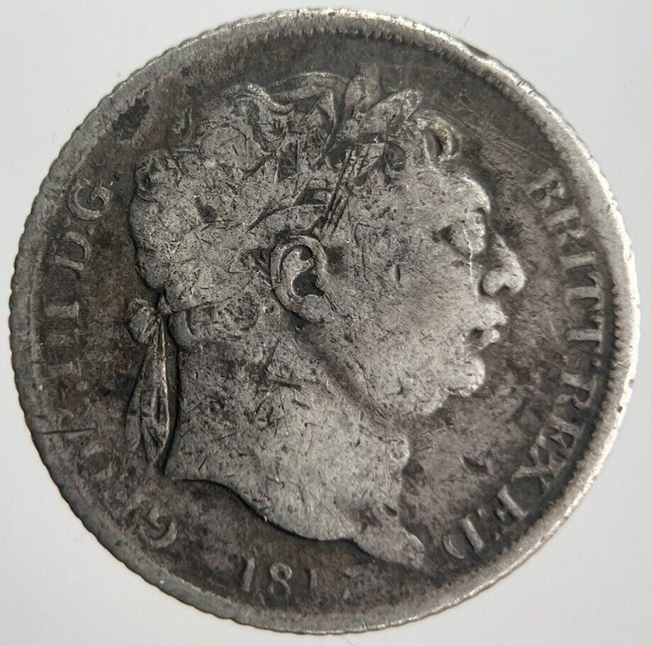 1817 George III Sixpence Silver Coin | Collectable Grade | a4514