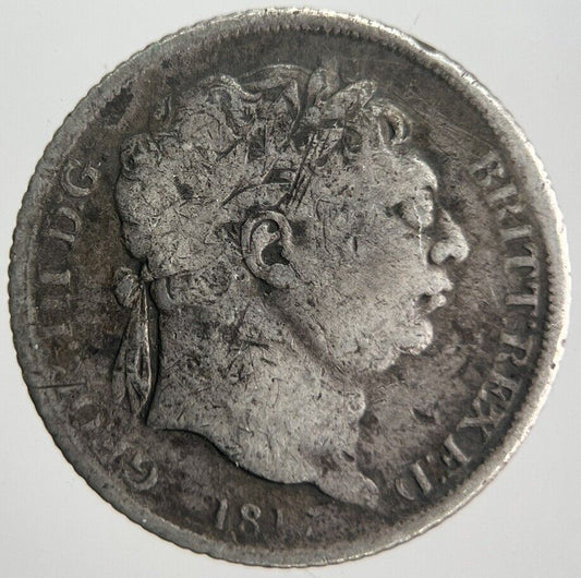 1817 George III Sixpence Silver Coin | Collectable Grade | a4514