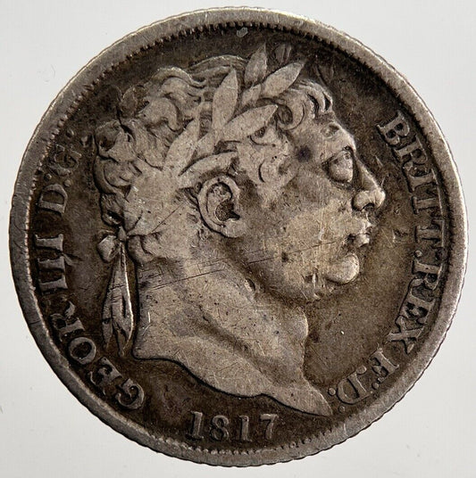 1817 George III Sixpence Silver Coin | Collectable Grade | a2448