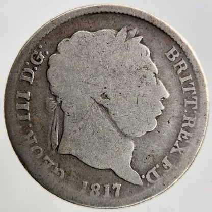 1817 George III 3rd Silver Shilling Coin | Fair Grade