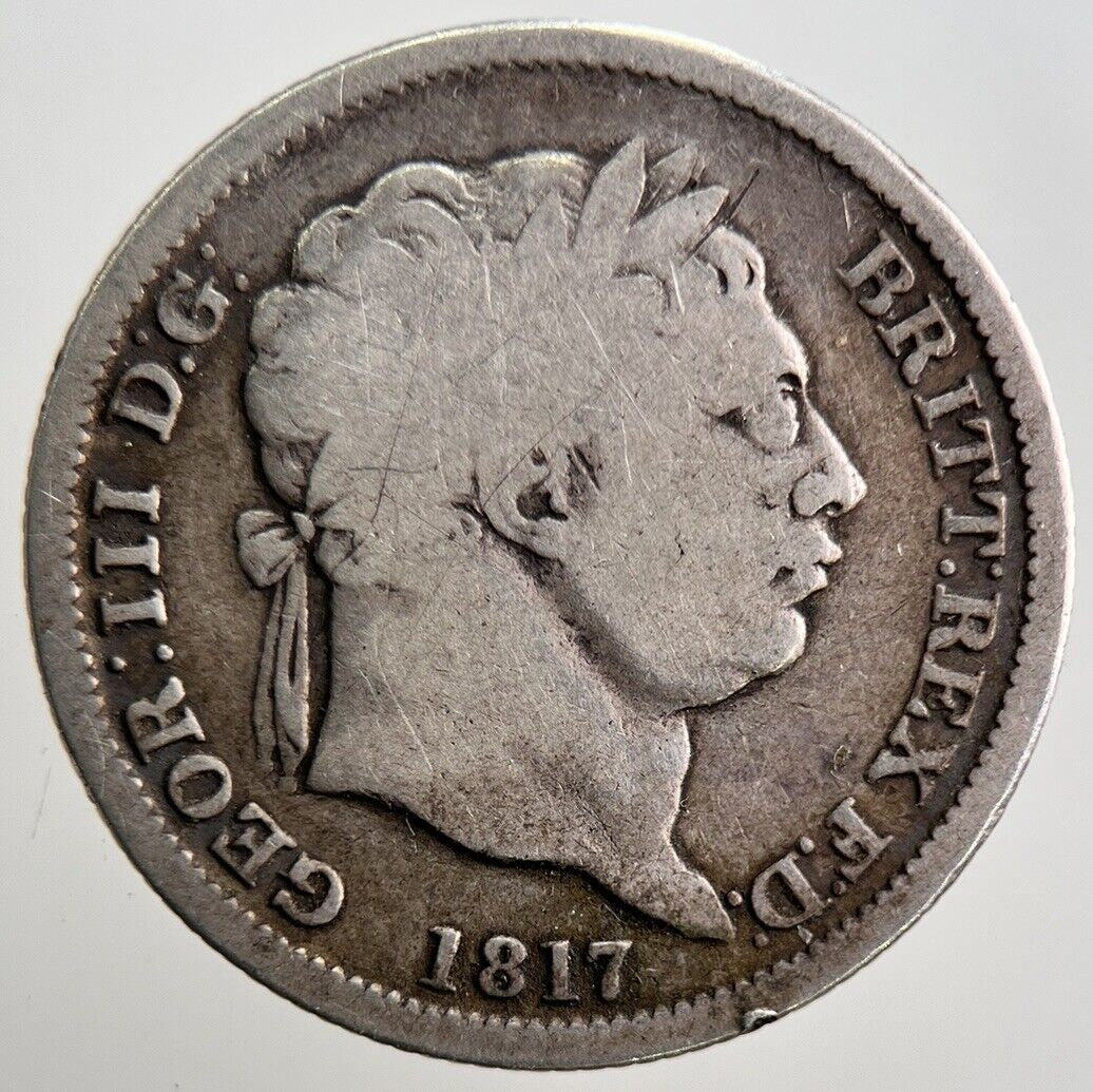 1817 George III Shilling Silver Coin | Collectable Grade | a2907