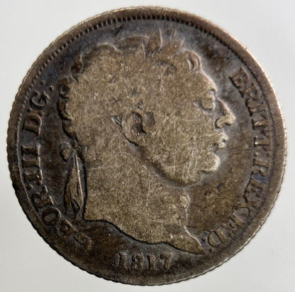 1817 George III 3rd Sixpence Silver Coin | Collectable Grade