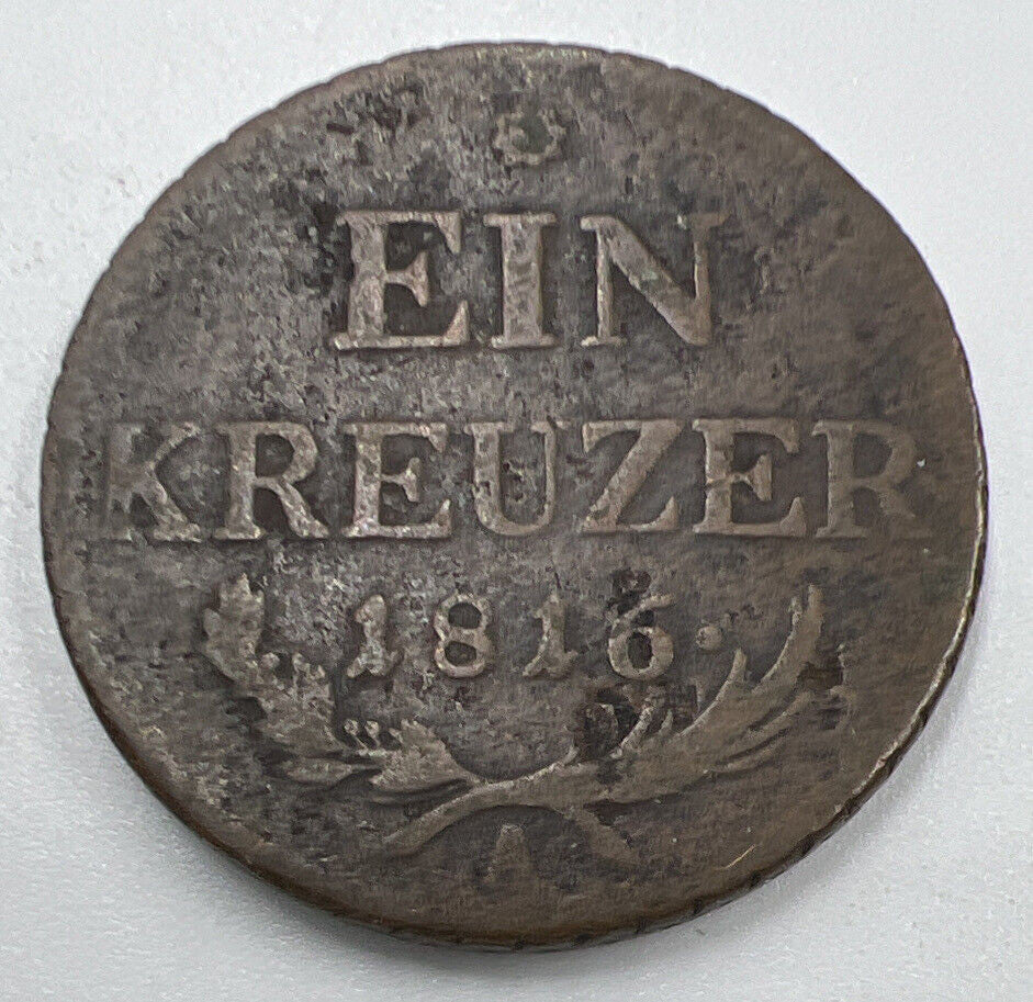 1816-A Ein One Kruzer Austria Coin | Collectable Grade | a1292