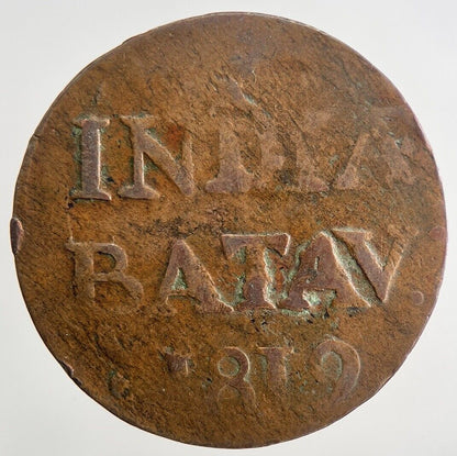 1819 Netherlands 1/2 Half Stuiver Coin | Collectable Grade