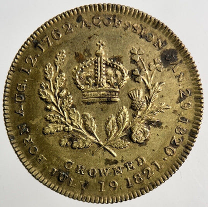 1821 George IV Coronation Coin Token Medal | Very High Grade | a6737