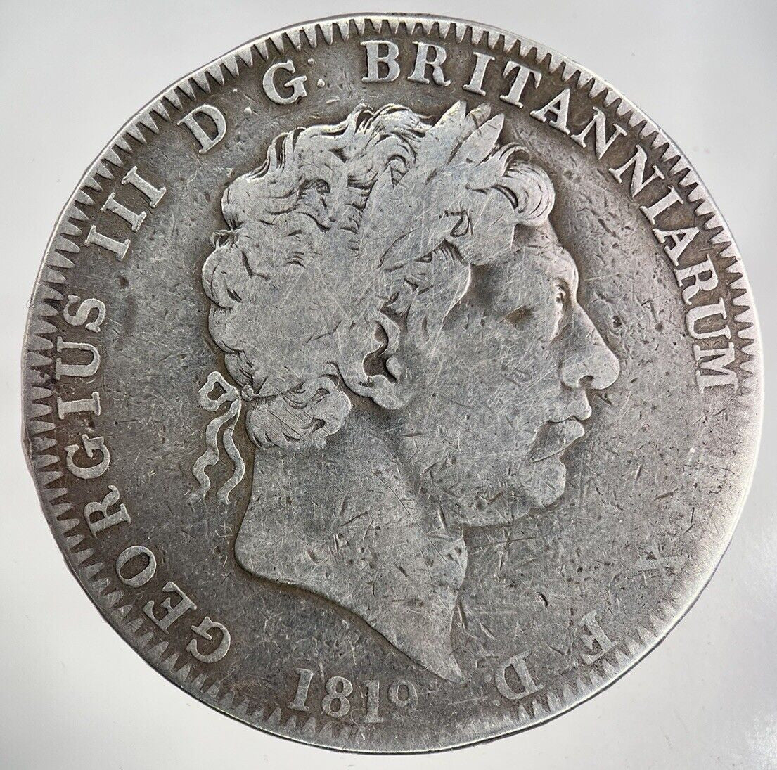 1819 George III 3rd One Crown Silver Coin | Fine Collectable Grade