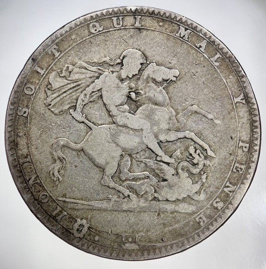1820 George III 3rd One Crown Silver Coin | Fine Collectable Grade