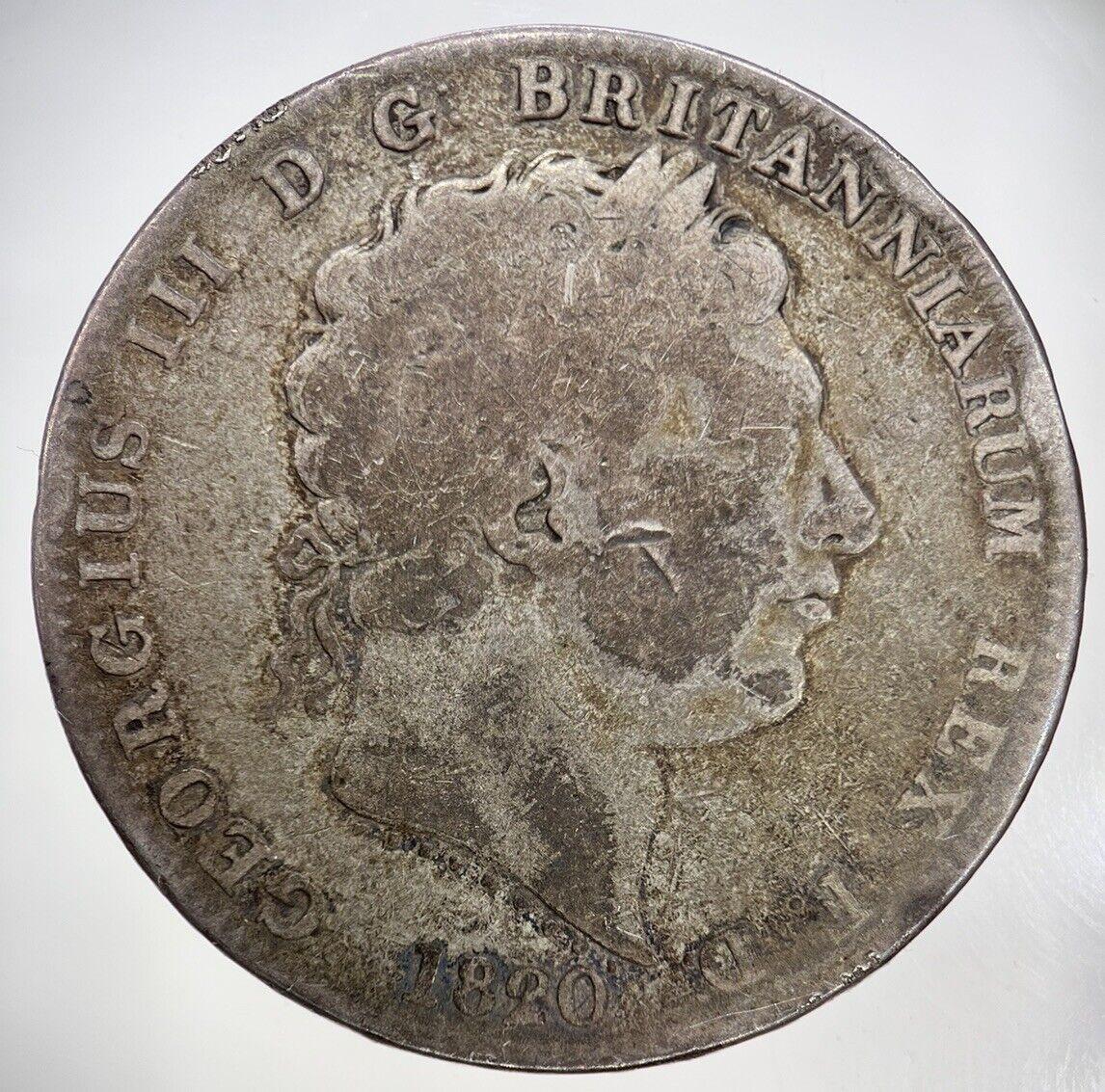 1820 George III 3rd One Crown Silver Coin | Fine Collectable Grade