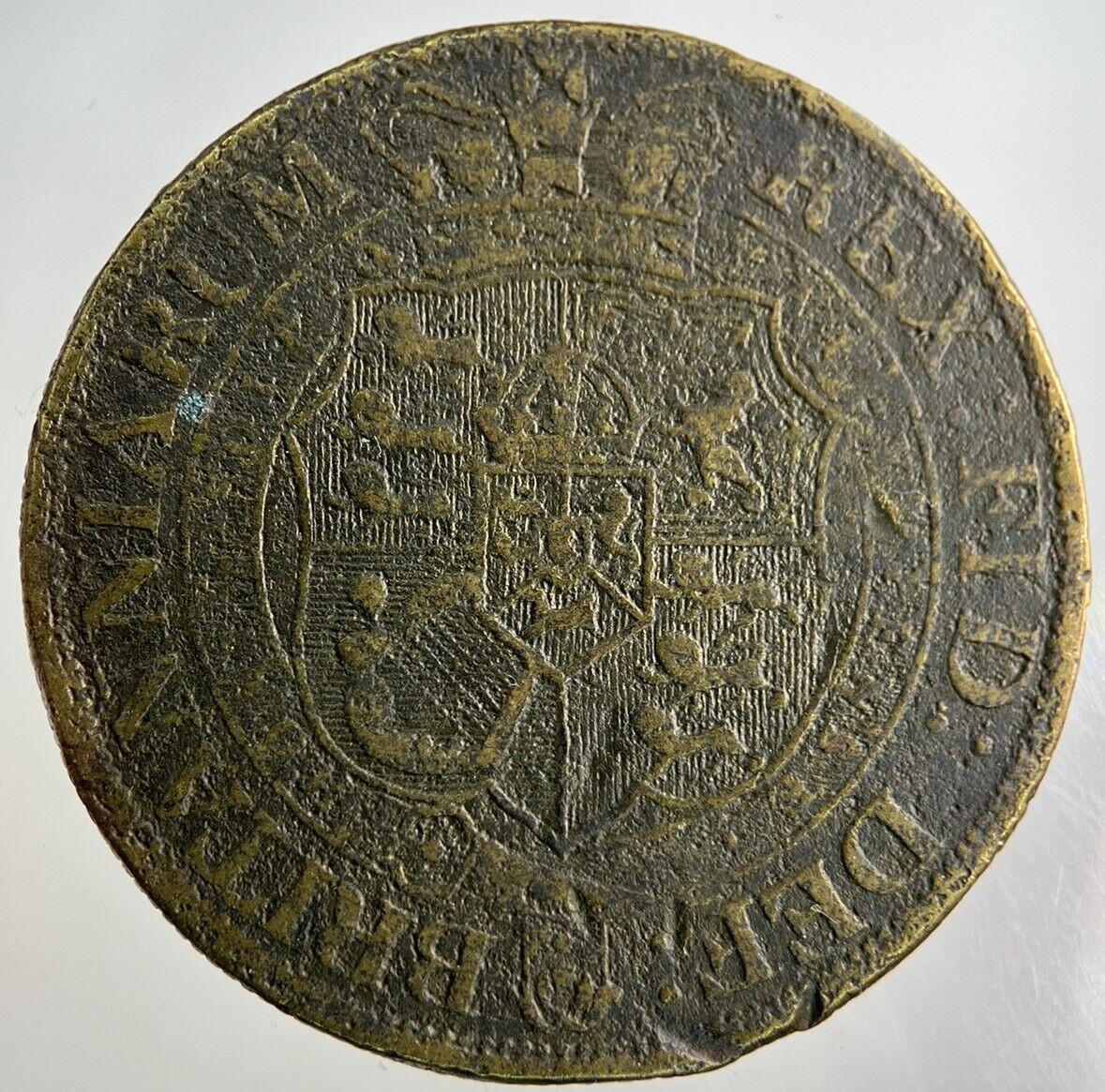 1819 Old Brass Forgery George III 3rd Half-Crown Coin | Collectable Grade